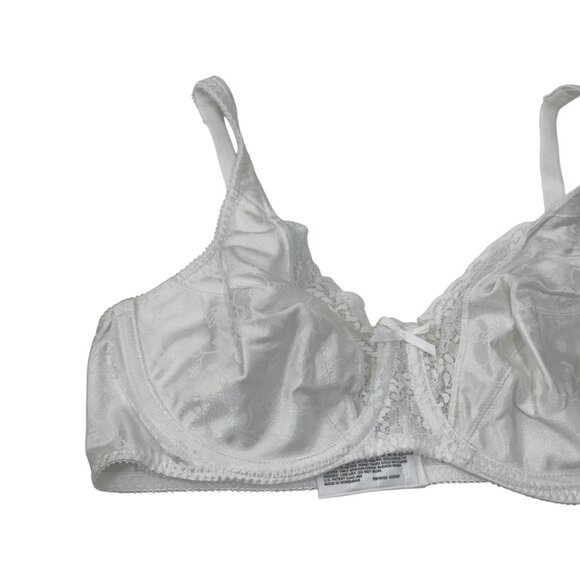 Playtex Secrets White Full Coverage Underwire Bra Style 4422 Comfort Straps 38B - Picture 10 of 10